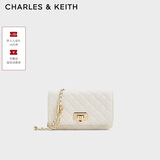 CHARLES&KEITH经典菱格链条小方包单肩斜挎包包女包生日礼物送女友CK2-70160131