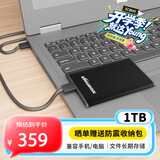 黑甲虫 (KINGIDISK) 1TB USB3.0 移动硬盘 SLIM系列 2.5英寸 子夜黑 9.5mm金属纤薄 抗震抗压 SLIM100