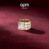 APM Monaco【周翊然同款】摩斯密码戒指情侣对戒送男女友生日礼物 【顺丰包邮+精美礼盒】摩斯密码戒指 62码 (22号)