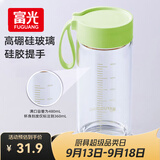富光玻璃杯高硼硅玻璃水杯子女生便携牛奶咖啡刻度高颜值茶杯480ml