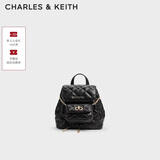 CHARLES&KEITH经典菱格大容量双肩包学生书包包女包生日开学礼物CK2-60151400