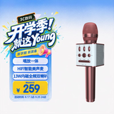 屁颠虫（Hifier）X17 无线蓝牙麦克风儿童话筒音响一体内置声卡全民k歌唱歌家庭KTV录音直播设备typc版玫瑰金