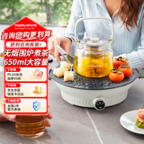 摩飞电器（Morphyrichards）养生壶电陶炉煮茶器煮茶炉多功能围炉煮茶黑茶花茶泡茶蒸茶器不挑器具0.65L MR6083 白