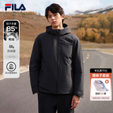 斐乐官方常规羽绒服|冬季新款男装商务休闲连帽防泼水保暖外套轻薄 正黑色-BK 2XL 185/104A/XXL