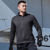 龙牙三代幻刃轻量抓绒外套男户外休闲运动机能开衫外套夹克外衣秋冬 战舰灰 M 175/96A