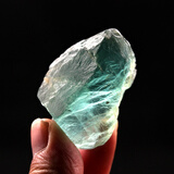 水晶碎石天然萤石原石摆件水晶原石毛料标本石能量水晶疗愈石 100克