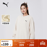 彪马PUMA 加绒保暖针织卫衣套头衫男女秋季圆领运动上衣 632292