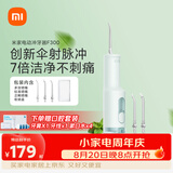 米家【七夕礼物】小米立式冲牙器洗牙器水牙线F300薄荷绿创新散射脉冲4档模式3种喷嘴生日礼物送礼物