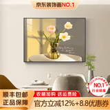 墨派餐厅装饰画现代简约饭厅横幅挂画轻奢饭厅背景墙厨房壁画免打孔 春暖花开 60*40cm【晶瓷】