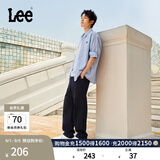 Lee日常经典舒适直筒字母Logo织标男士日常休闲布裤潮流LMB0099 藏蓝色 33