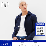GAP男装秋季经典款纯棉基础款翻领长袖衬衫常规上衣美版422488 海军蓝 422488 XS 美码 S亚洲码175/88A