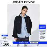 UR2026秋季新款女装复古巴恩风大贴袋短款牛仔外套UYY860002 靛蓝 L