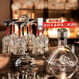青苹果水晶玻璃红酒杯醒酒器杯架套装 红杆洋酒杯高脚杯中秋国庆节待客