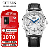 西铁城（CITIZEN）光动能机芯网红小蓝针双历显示防水皮带男表AO9000-06B
