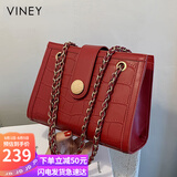 viney牛皮包包女包结婚包轻奢单肩斜挎链条包生日礼物高级感送女友老婆