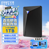 忆捷（EAGET）1TB USB3.0移动硬盘加密安全G20C 2.5英寸外接外置存储数据照片备份高速传输防震黑色兼容Mac