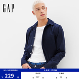 GAP男装秋季经典款纯棉基础款翻领长袖衬衫常规上衣美版422488 海军蓝 422488 XS 美码 S亚洲码175/88A