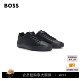 雨果博斯BOSS【礼物】【经典款 】男士混合人造皮革运动鞋 005-黑色 41