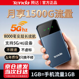 腾达Tenda腾达网络2026新款随身wifi移动无线wifi6无限速4g5g纯流量免插卡wilf租房车载路由器家用 顶配款【8000毫安超长续航】全网通WiFi6