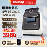 心诺 XNUO医用5L制氧机 智能呼吸10L家用吸氧机带雾化老人孕妇补氧仪airing 旗舰款带雾化【1到9升流量可调】