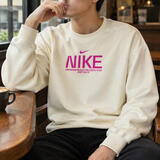 耐克（NIKE）卫衣男士2026秋季新款运动服训练上衣针织保暖套头衫保暖圆领长袖 【纯棉】Oversize风/落肩设计 /建议拍小一码 L 【175】体重130~150斤左右