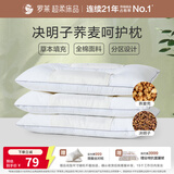 罗莱家纺 枕头颈椎枕 100%棉决明子荞麦花草枕头护颈椎助睡眠 46*72cm