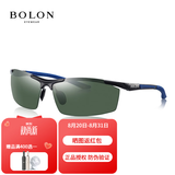 暴龙（BOLON）眼镜男款 高清偏光开车太阳镜 铝镁合金半框复古驾驶墨镜BL2282 A17镜框黑/镜片墨绿【经典款】