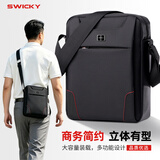 SWICKY单肩包斜挎包男士包帆布包商务休闲手提包新款潮挂包