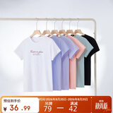 361°t恤衫女夏季新款潮流休闲宽松运动正肩上衣服短袖女装662629106-1
