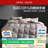 水星家纺羽绒被95%白鹅绒被子冬季加厚被芯宿舍单人羽绒被150×210cm-800g