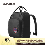 斯凯奇（Skechers）双肩包女通勤简约轻便多功能手提背包L322U139 深黑色/002K 20升以下