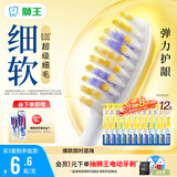 狮王(lion)细齿洁0.01弹力护龈牙刷12支软毛深入清洁弹力刷柄