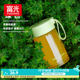 富光玻璃杯高硼硅玻璃水杯子女生便携牛奶咖啡刻度高颜值茶杯330ml