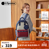 LeSportsac乐播诗新款双肩包旅行包背包大容量电脑包书包生日礼物 红蓝米拼色