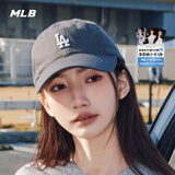 MLB官方 KARINA同款男女时尚百搭软顶棒球帽遮阳帽户外夏季CP77 洛杉矶道奇队/炭灰色 均码