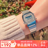 卡西欧（CASIO）手表 小春同款 情侣经典复古小方块 时尚学生表小金表情人节礼物 LA670WA-7D 女款
