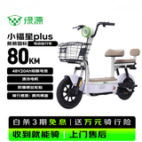 绿源（Luyuan）电动自行车2026新新国标小福星puls全国可上牌80km超长续航电瓶车国民好车通勤代步成人烟沙紫