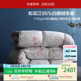 水星家纺羽绒被95%白鹅绒被子冬季加厚冬被芯双人羽绒被220cm×240cm1100g