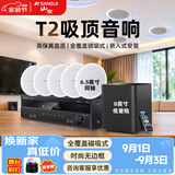 山水（SANSUI）T2 嵌入式吸顶音响音箱 5.1家庭影院音响套装  吊顶喇叭 音箱功放家用商用 家庭吸顶音响客厅环绕 T3【900W功放+6.5喇叭*5+8吋炮】