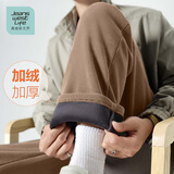 JEANSWEST LIFE真维斯美式休闲裤男秋冬季加绒加厚雪尼尔潮牌长裤男士直筒裤子