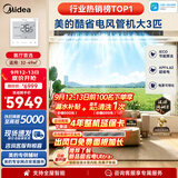 美的中央空调风管机一拖一 酷省电 3匹 一级能效 电量可视化 客厅 双排铜管 KFR-75T2W/B3-KS(1)