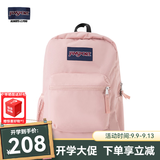JANSPORT杰斯伯书包轻便双肩包男女旅行包简约背包电脑包学生校园 47LW7N8蜜蜡粉-单侧边袋