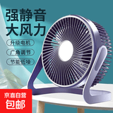 台式小风扇桌面风扇小型家用静音办公室桌面上usb风扇学生宿舍电风扇3c数码全网低价 8吋直插两档|台挂两用|静音大风力|深蓝色