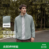森马（Semir）王安宇同款外套男秋冬双面绒感针织夹克25保温摇粒绒109725108202