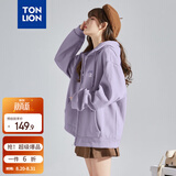 唐狮（TonLion）2026春季新款针织外套女休闲卫衣开衫连帽上衣