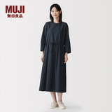 MUJI女式 轻盈 平纹套头连衣裙女装裙子长裙 26年春季连身裙 BC2QXC6S 深藏青色 M (160/84A)