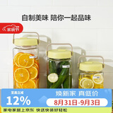 乐扣乐扣（LOCK&LOCK）会呼吸的发酵容器玻璃储物罐泡酒腊八蒜果酱密封罐泡菜坛1.6L绿色