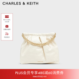 CHARLES&KEITH子母链条大容量流浪包托特包单肩斜挎包女包生日礼物CK2-40671449 【L号】Cream奶白色 L