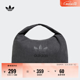 adidas「云朵包」牛仔风大容量运动挎包女子阿迪达斯官方三叶草 黑色 NS