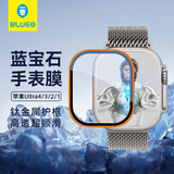 BLUEO蓝猩【蓝宝石壳膜一体】适用苹果ultra4手表膜apple watch ultra4/3/2/1保护膜钛金属框非钢化膜 苹果Ultra4/3/2/1【钛橙色】 蓝宝石双认证丨钛金属框膜一体丨